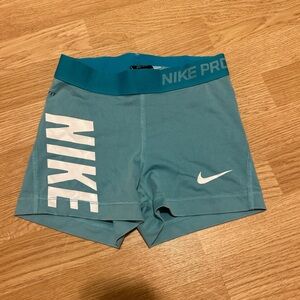 Nike Teal Training Shorts with White Logo